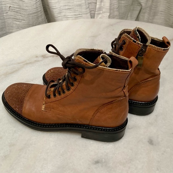 L’idea Studded Toe Ankle Combat Boots - Picture 7 of 14